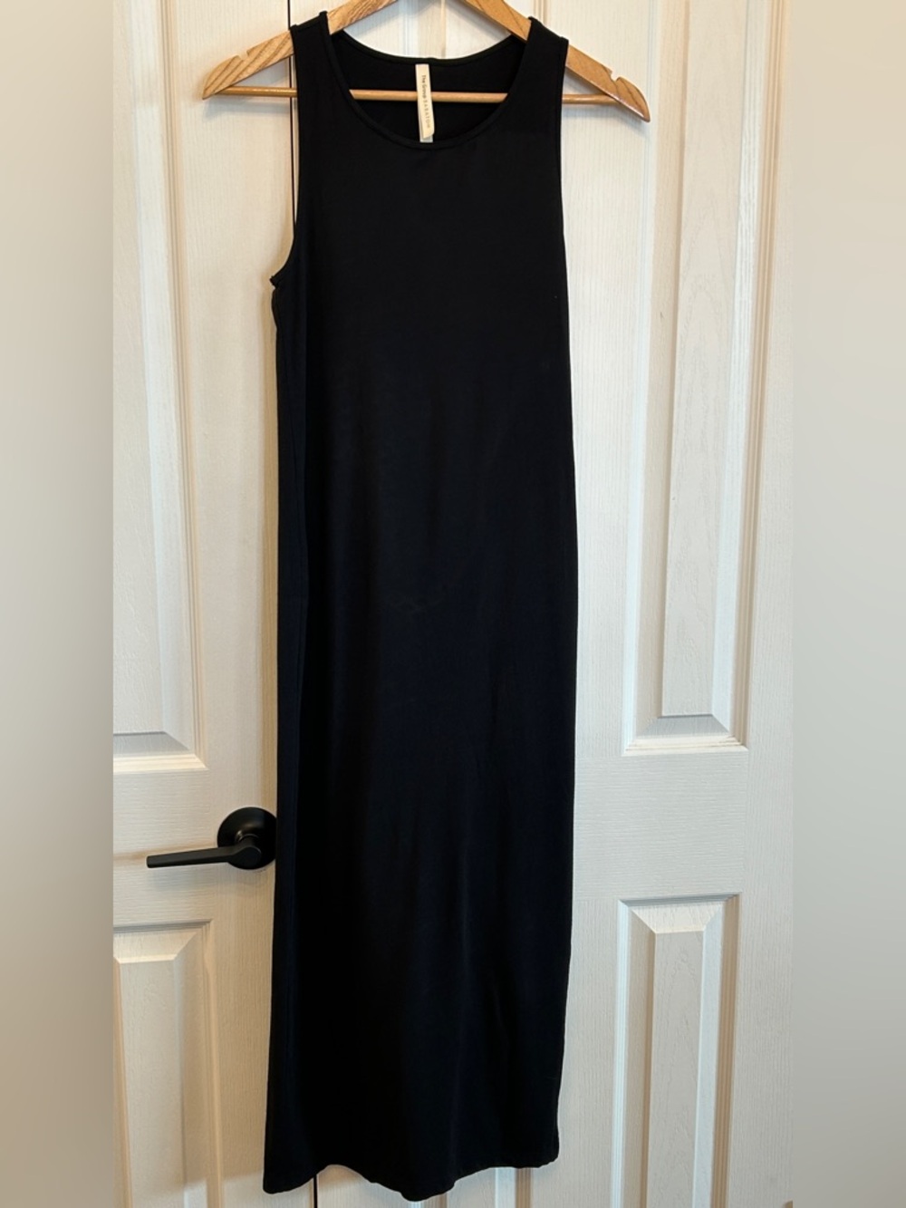 Aritzia Babaton Evelina Sleeveless Maxi Dress Black 2XS Cotton Modal EUC
